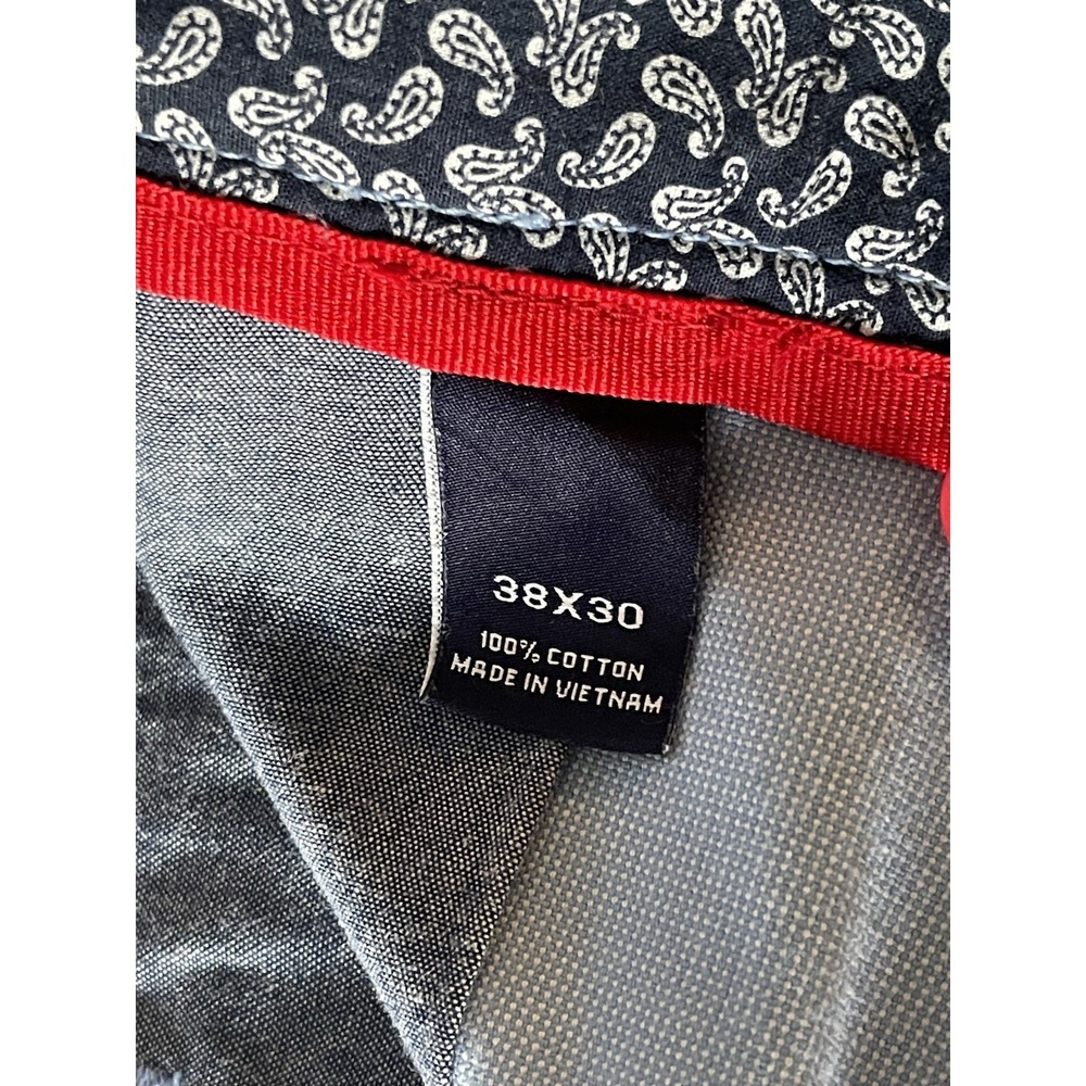 Cremieux Chino Flat Front Cotton Pants Blue Check 38W x 30L - Picture 8 of 8